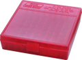 MTM CASE-GARD P1004529 CASE-GARD P-100 MULTI-CALIBER HANDGUN CLEAR RED POLYPROPYLENE 100RD