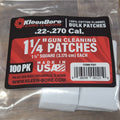 KLEENBORE 1-1/4" SQUARE .22-.270 PATCHES 100 PK