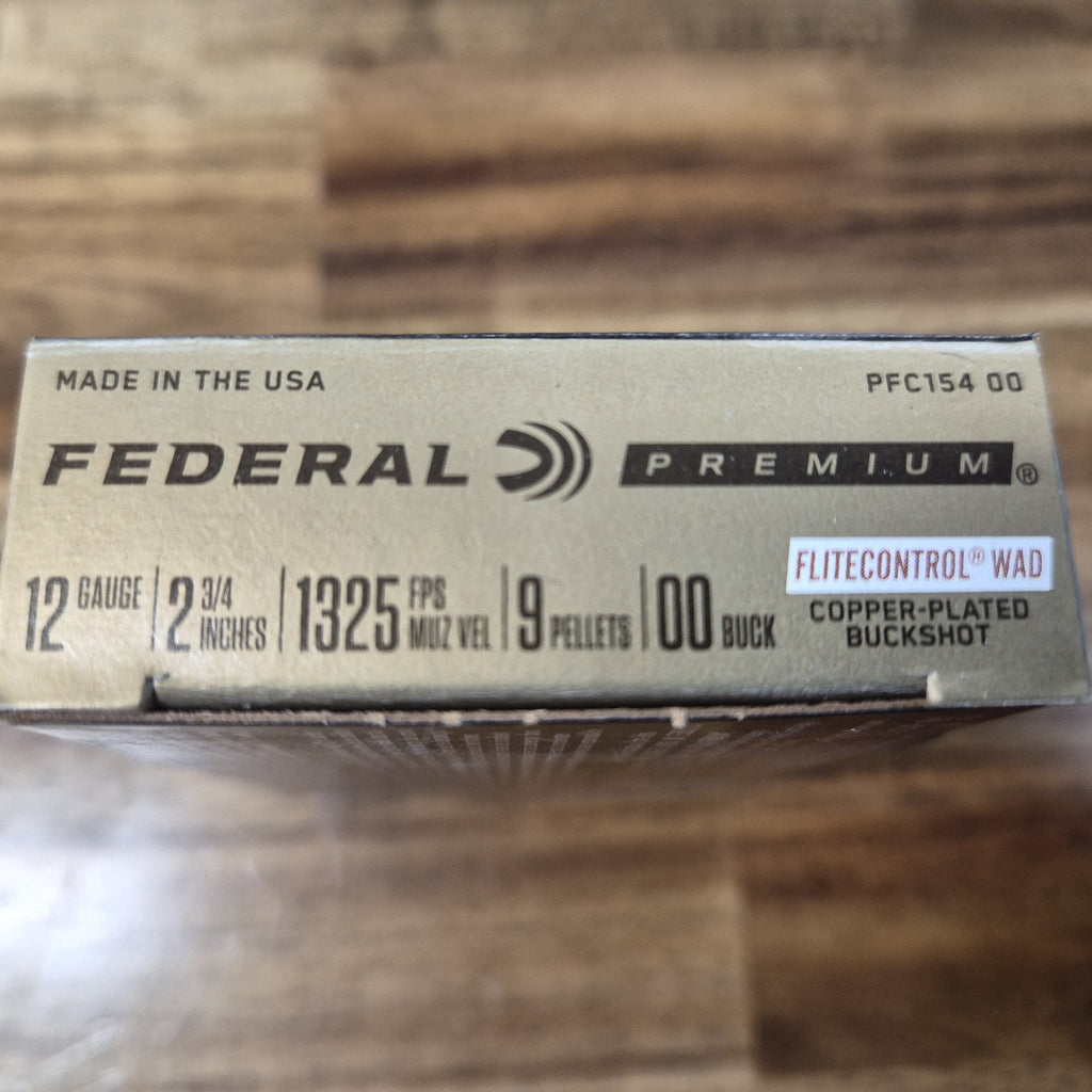 FEDERAL FLITE CONTROL SHOT SHELL -1325 FPS - 00 BUCK 9 PELLET - 12 GAUGE - 5 ROUNDS