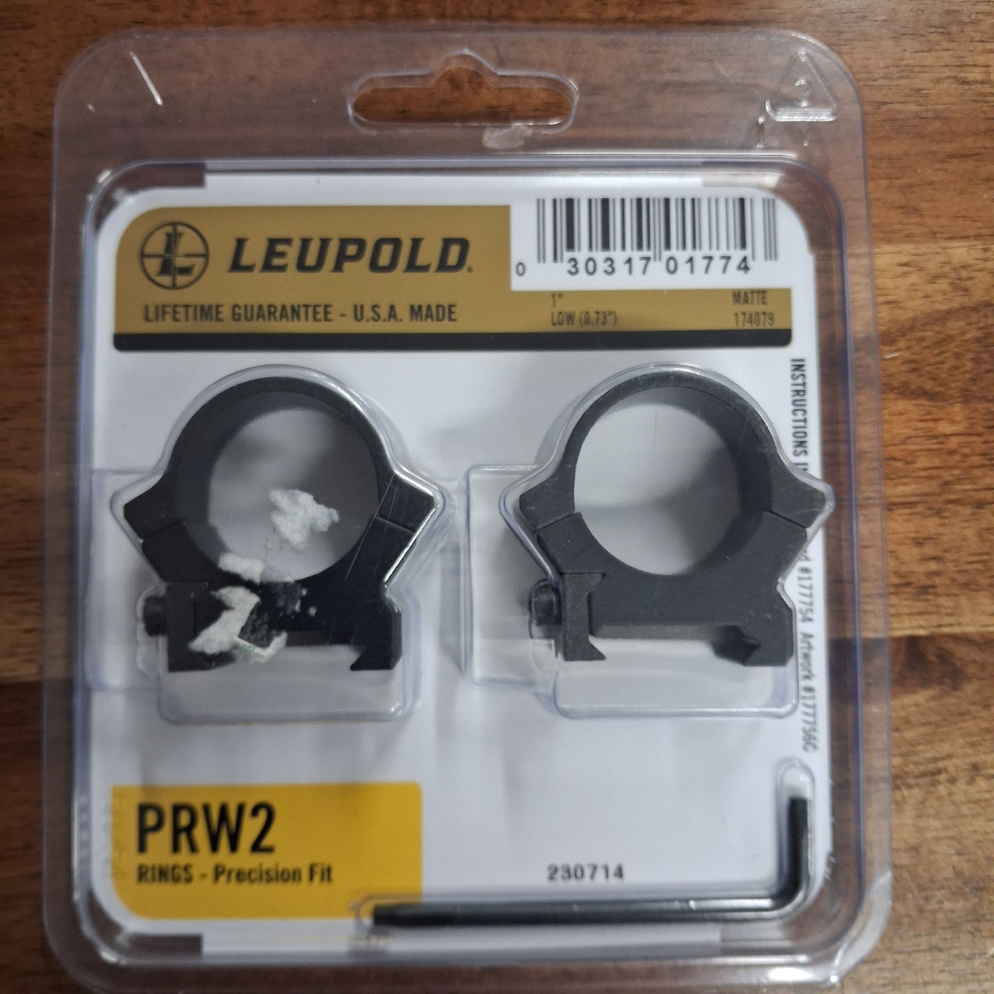 LEUPOLD PRW2 LOW N1 INCH BLACK