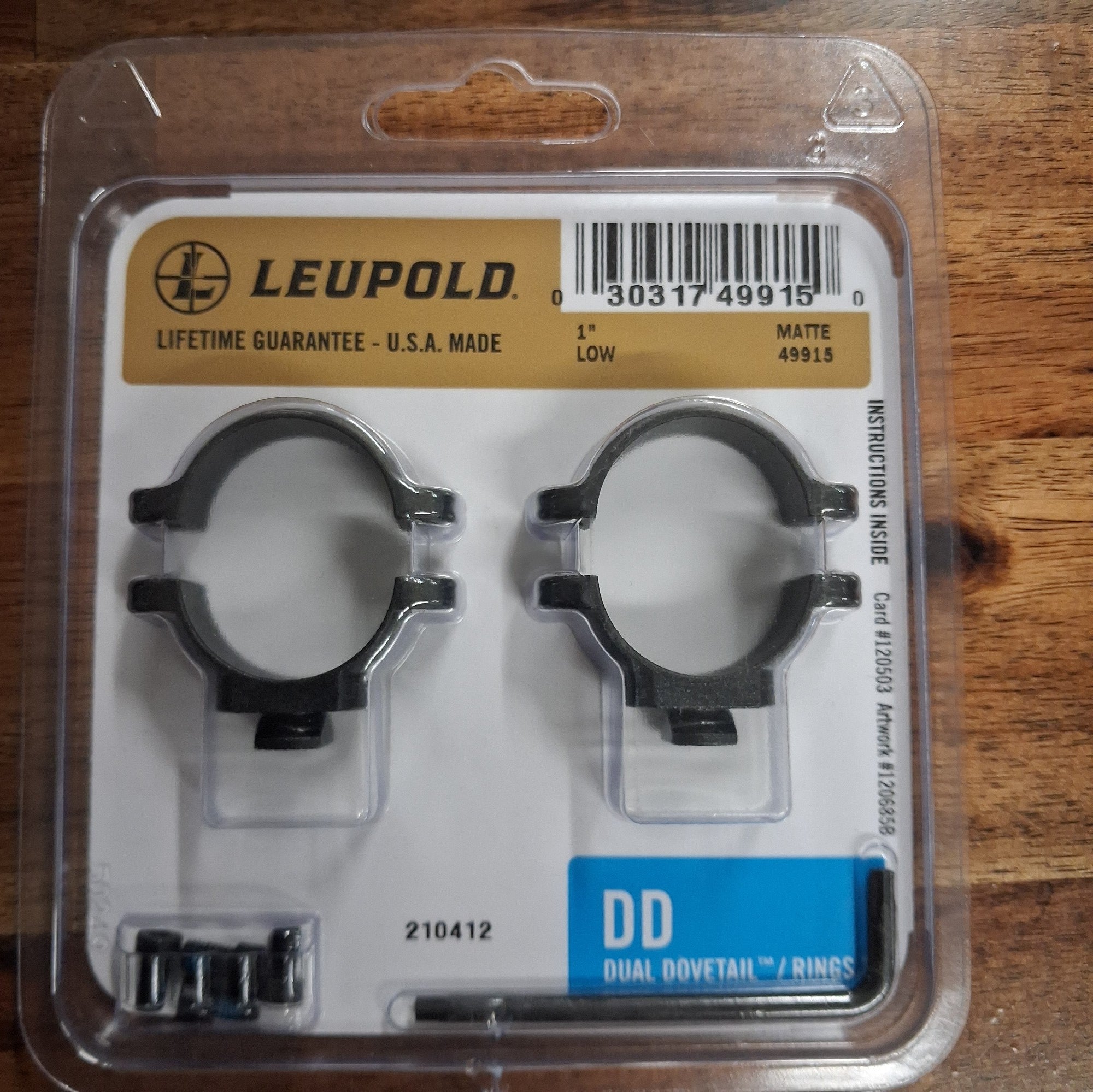 LEUPOLD DUAL DOVETAIL DD RINGS HEIGHT LOW
