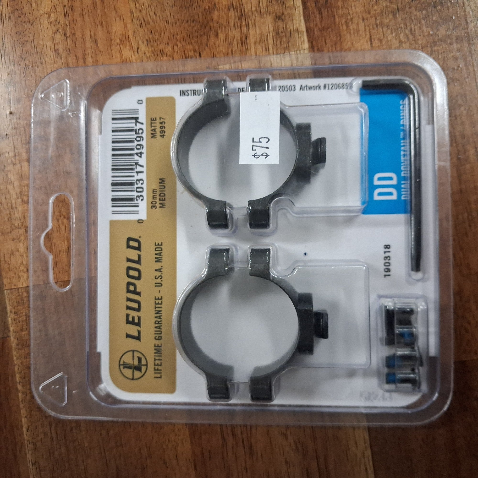 LEUPOLD STANDARD RINGS 30MM MEDIUM MATTE