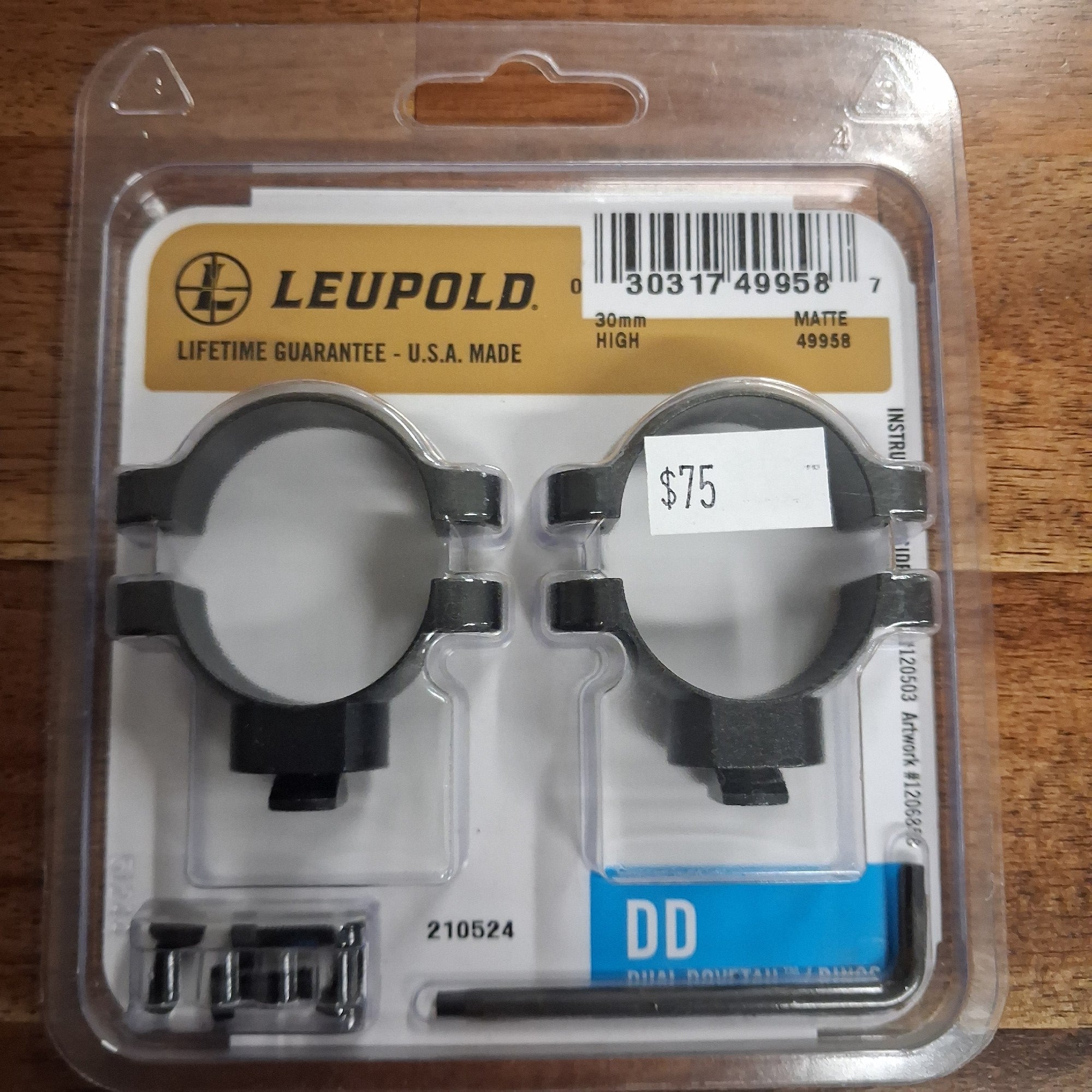 LEUPOLD DUAL DOVETAIL DD RINGS FINISH: MATTE, RING HEIGHT: MEDIUM