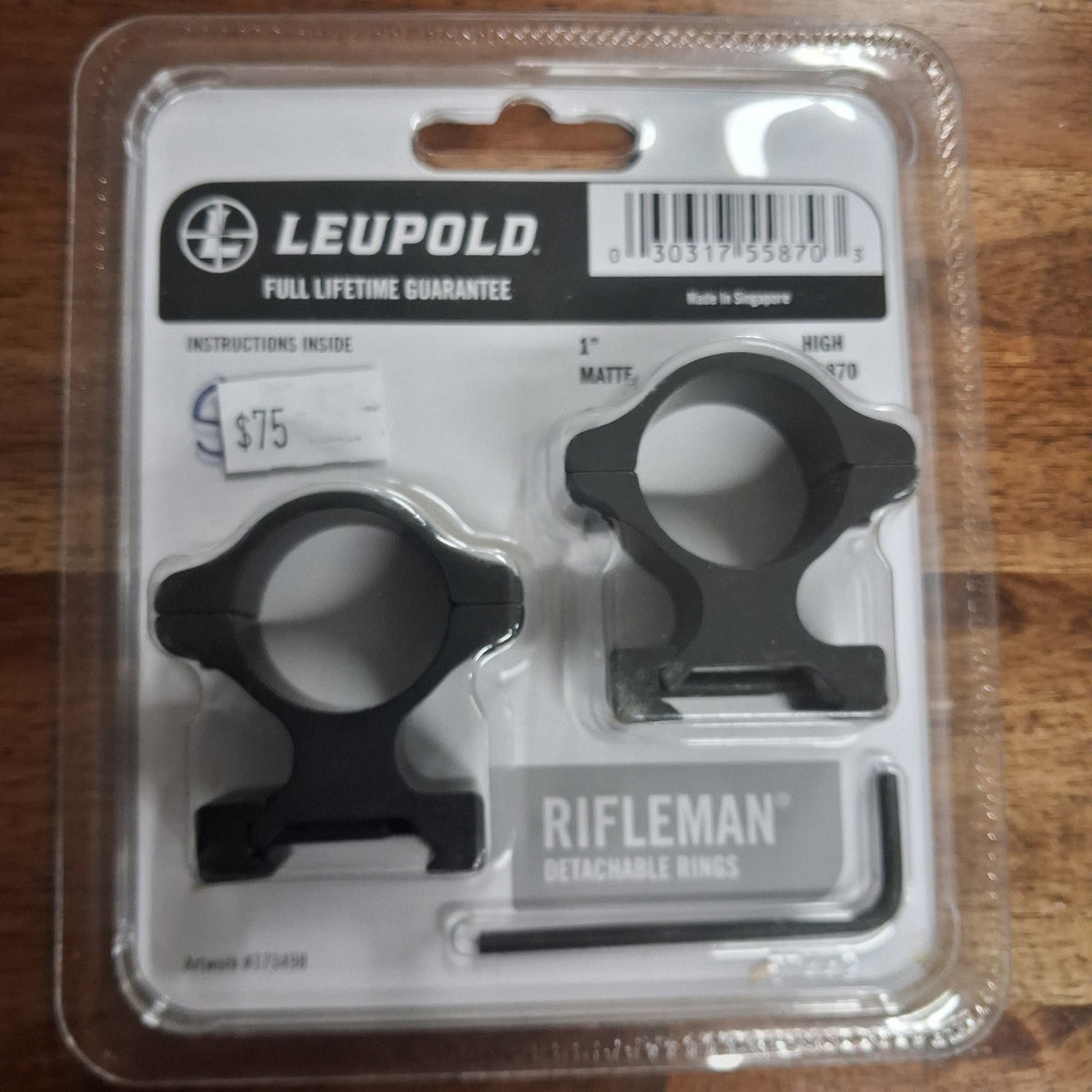 LEUPOLD 1INCH HIGH RINGS PIC RAIL MOUNT