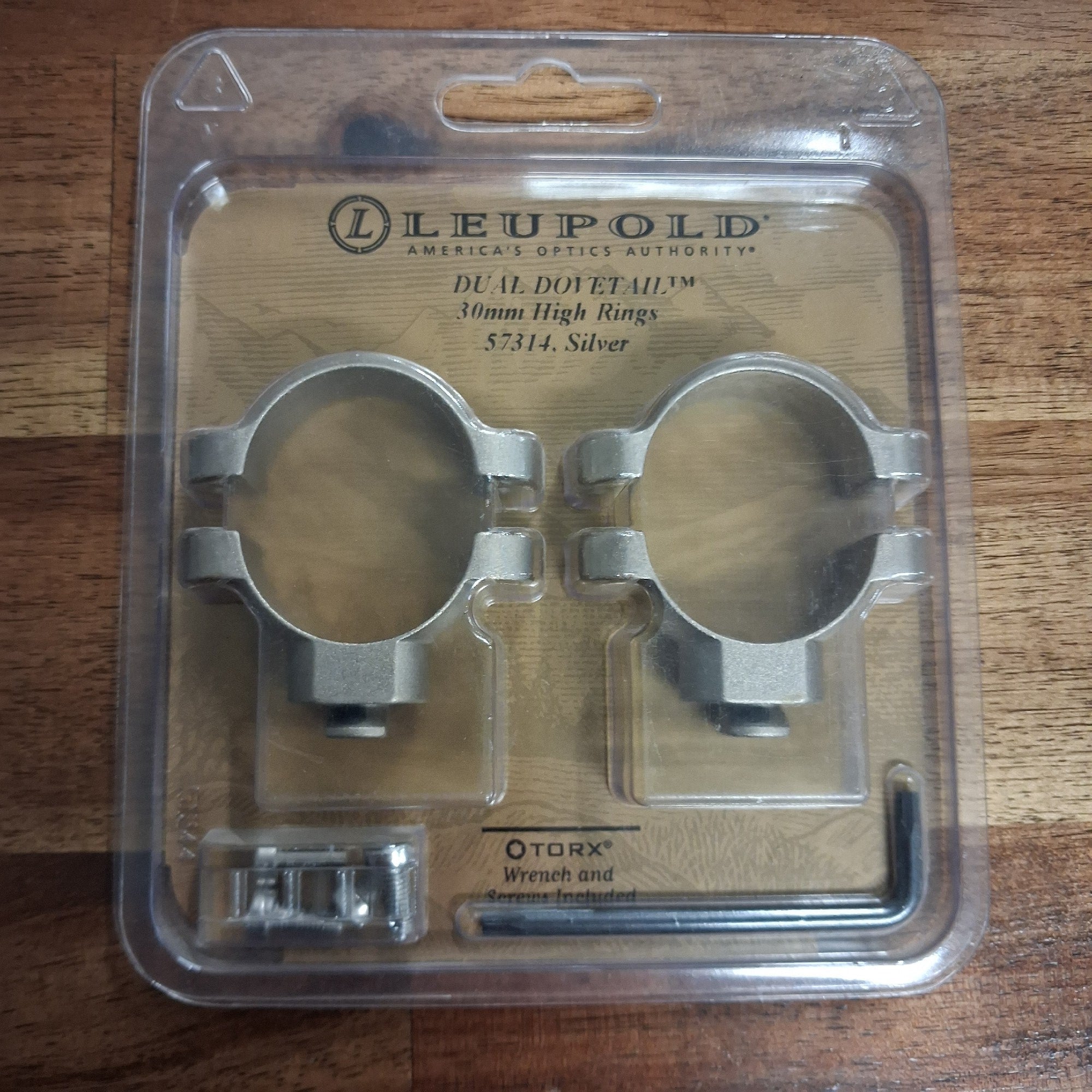 LEUPOLD DUAL DOVETAIL 30MM RINGS HIGH 57314 SILVER