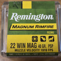 REMINGTON MAGNUM RIMFIRE 22WMR 40GR PSP 1910FPS 50PK