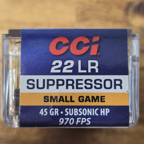 CCI 22LR SUPPRESSOR 45GR HP 970FPS - SIZE: 50PK