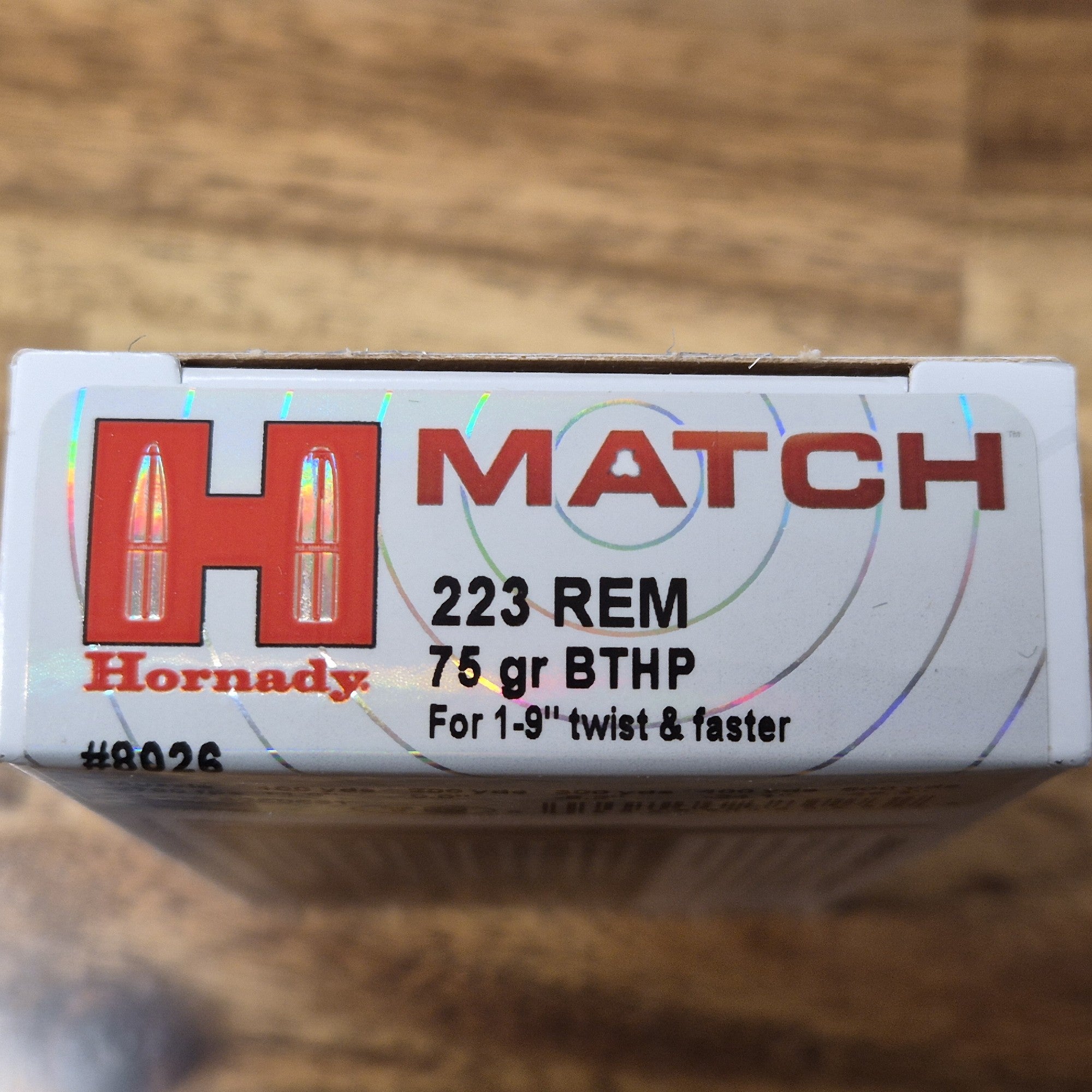 HORNADY 223 REM 75 GR BTHP 20 PK