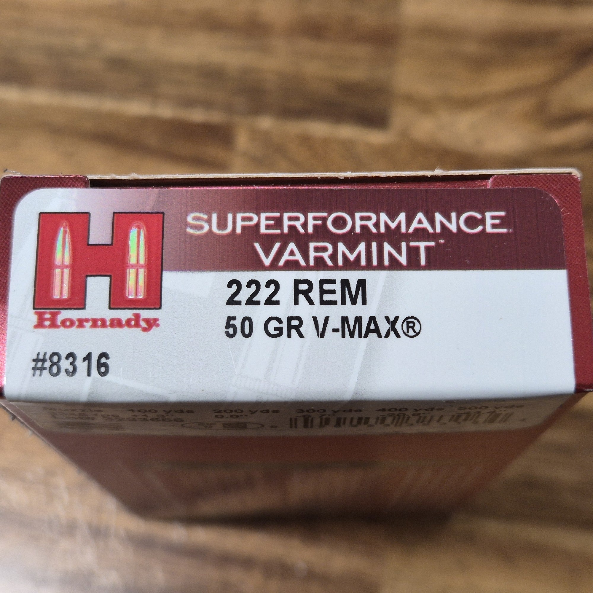 HORNADY 222 REM 50 GR VMAX SPF 20 PK