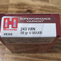 HORNADY 243 WIN 58 GR VMAX SPF 20 PK