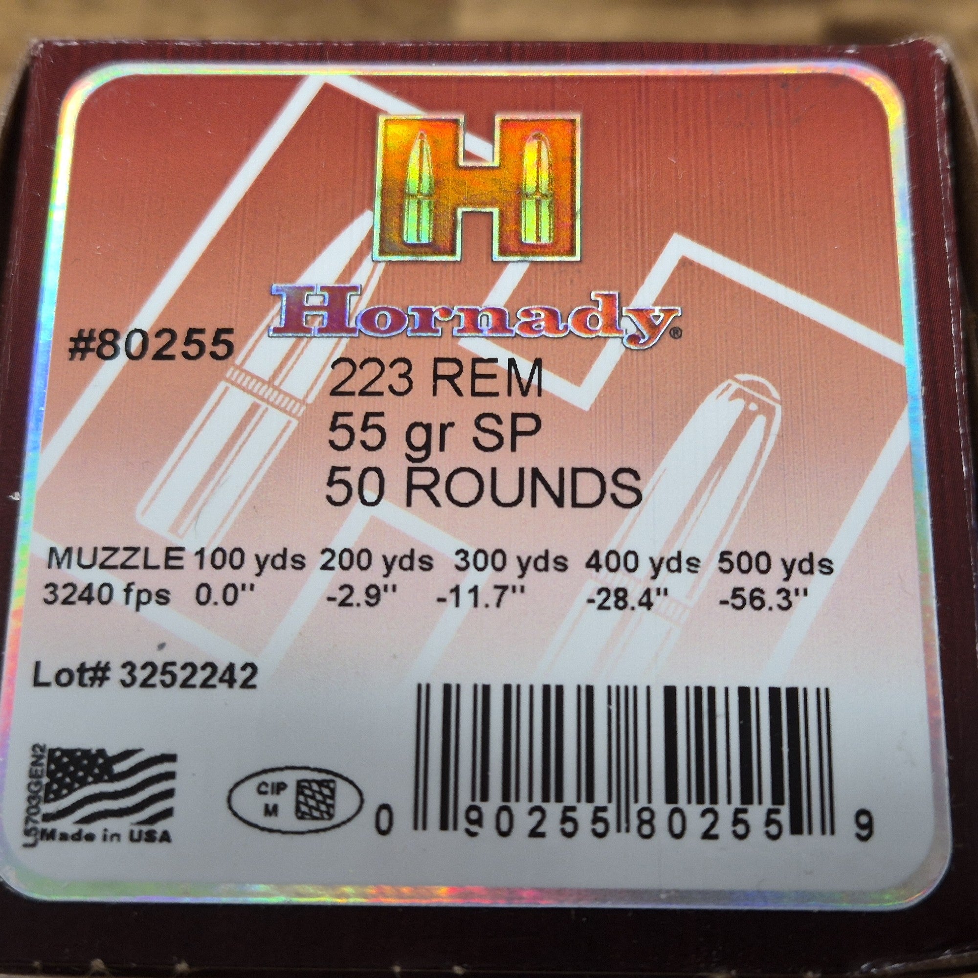 HORNADY 223 REM 55 GR SP 50PK