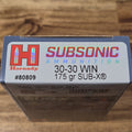 HORNADY 30-30 WIN 175 GR SUB-X 20 PK