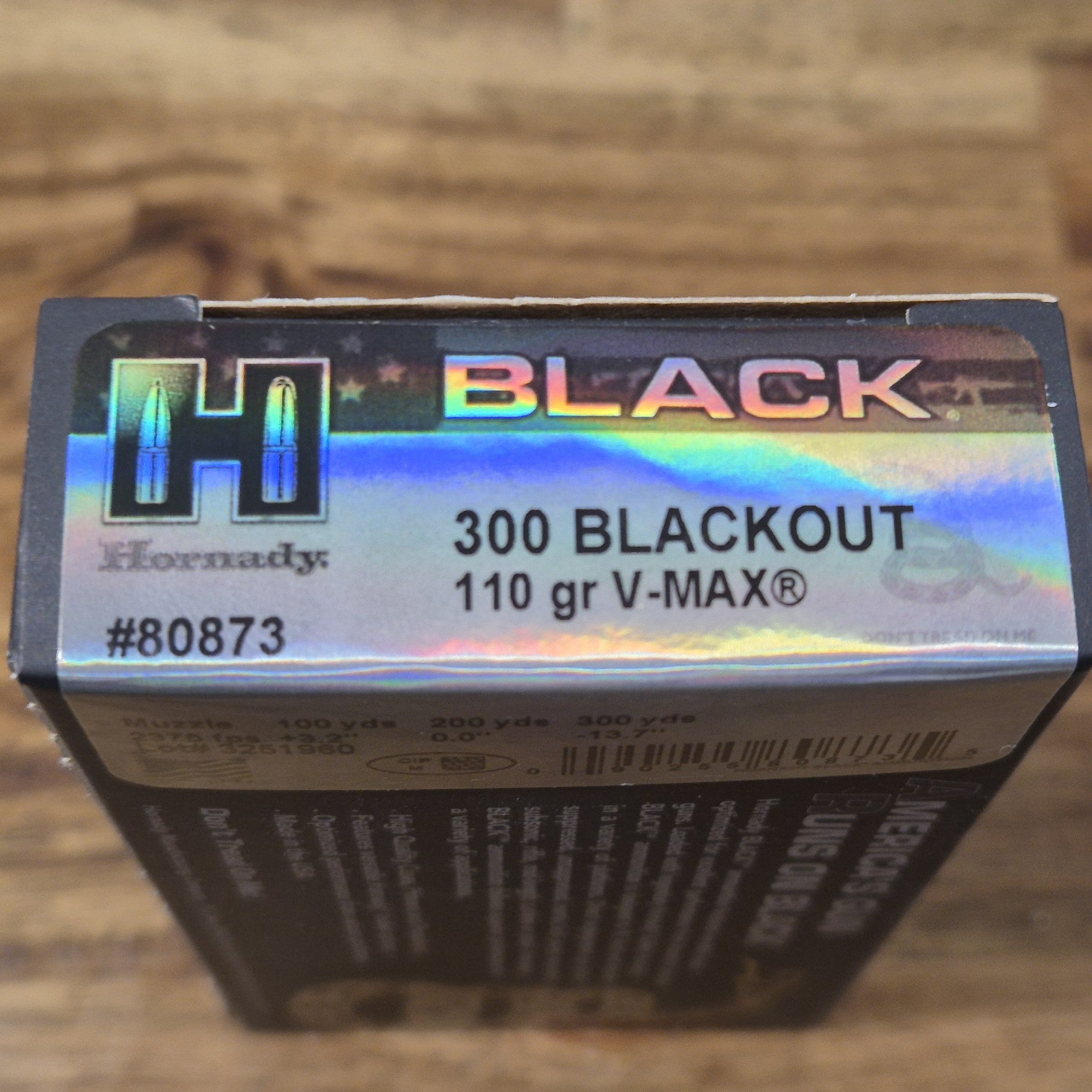 HORNADY 300 BLKOUT 110 GR VMAX BLK 20 PK