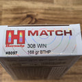 HORNADY 308 WIN 168 GR BTHP MATCH 20 PK