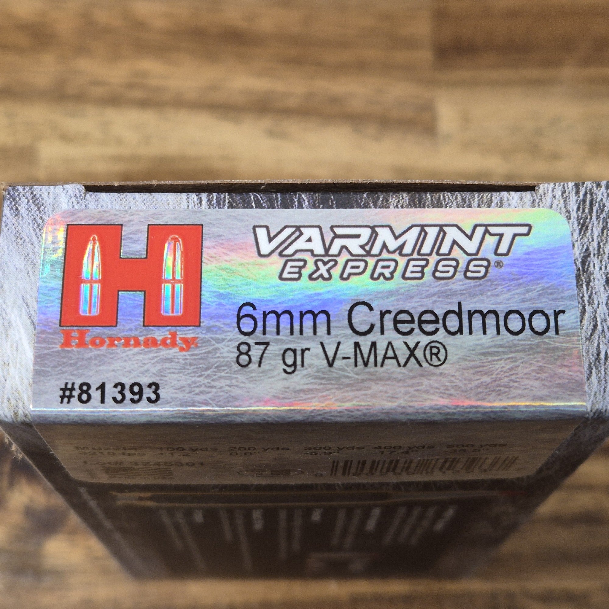 HORNADY 6MM CM 87 GR VMAX 20 PK