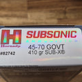 HORNADY 45-70 GOVT 410 GR SUB-X