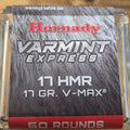 HORNADY 17 HMR 17 GR VMAX 50 PK