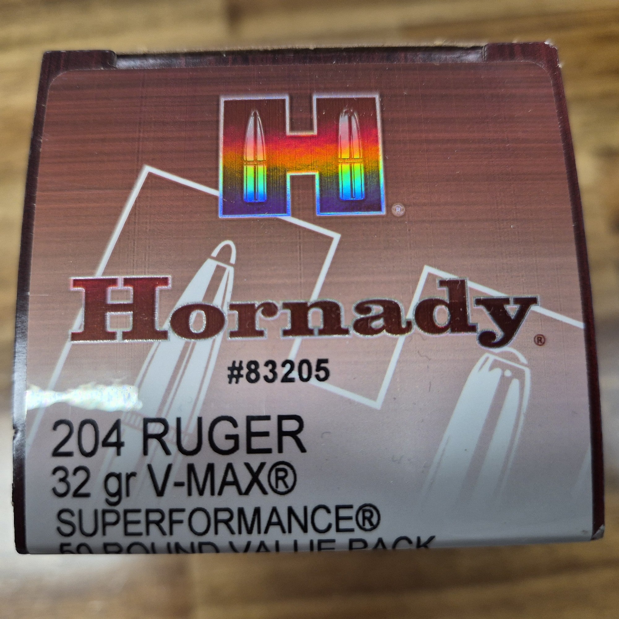HORNADY 204 RUGER 32 GRAIN V-MAX SUPERFORMANCE AMMO 50 RD
