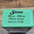 SIERRA GAMEKING 30 CAL 308 150GR SPITZER BOAT TAIL 100PK 2125