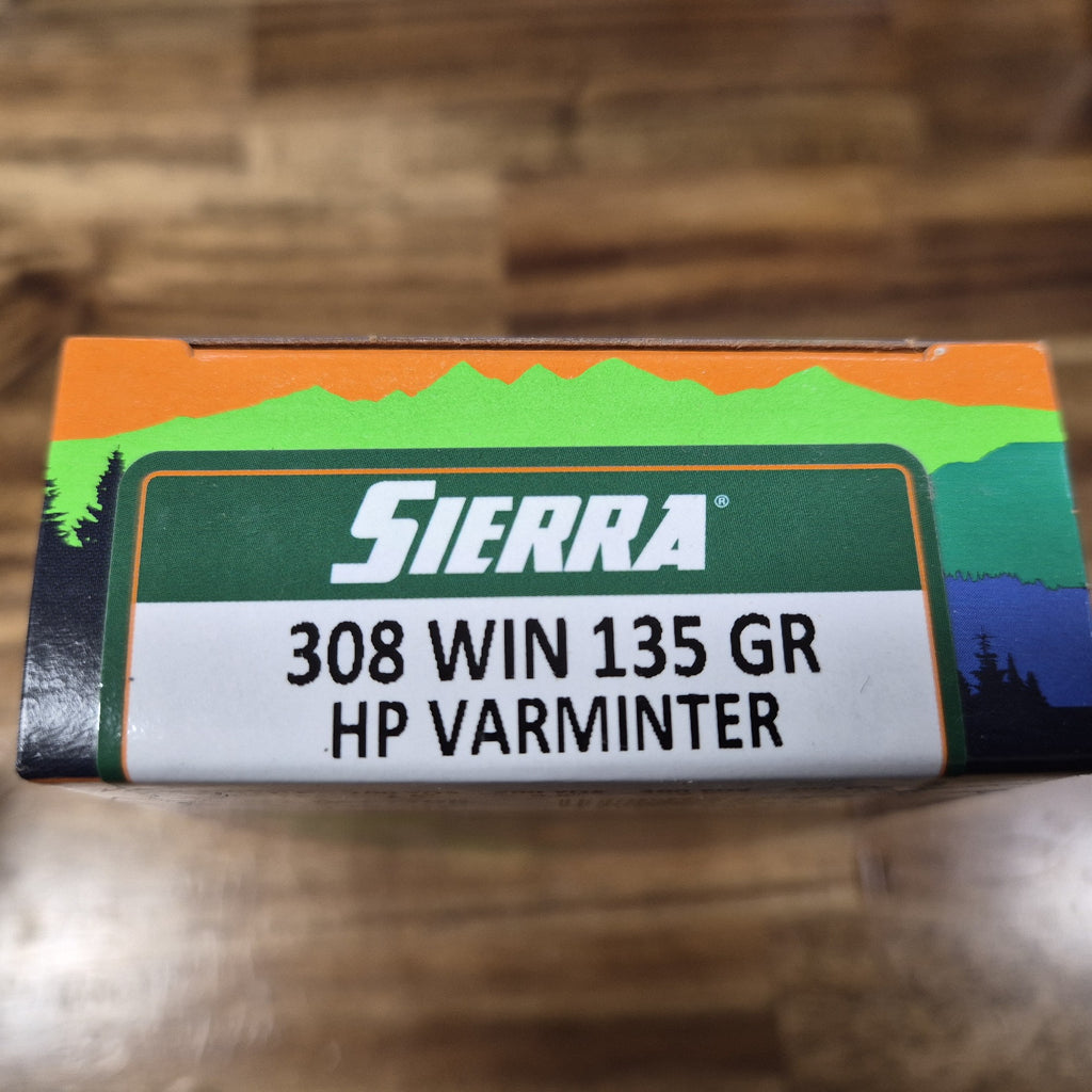 SIERRA 308WIN 135GR HP AMMUNITION 20 PK