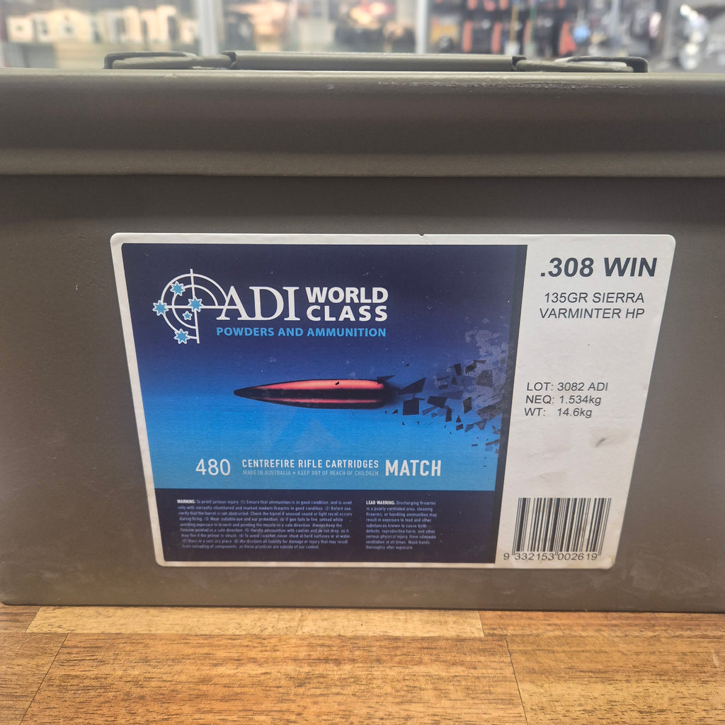 ADI WORLD CLASS 308WIN 135GR SIERRA HP 120PK
