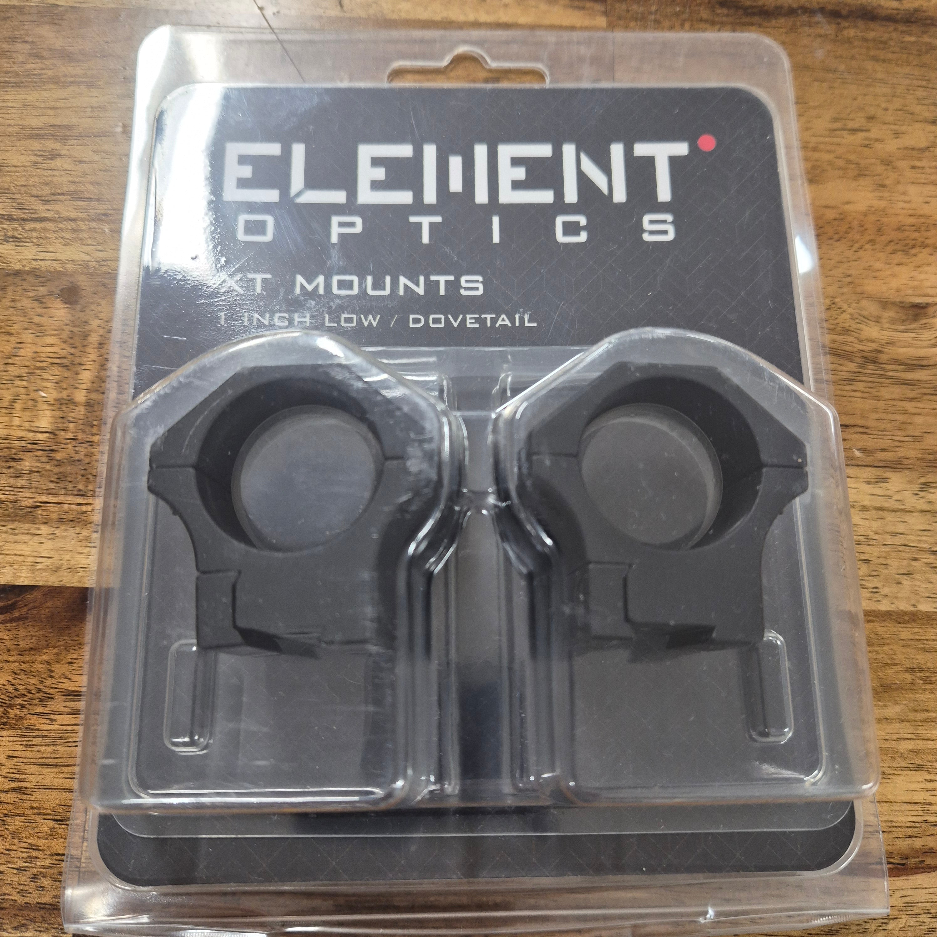 ELEMENT OPTICS XT MOUNTS (1", LOW, DOVETAIL)