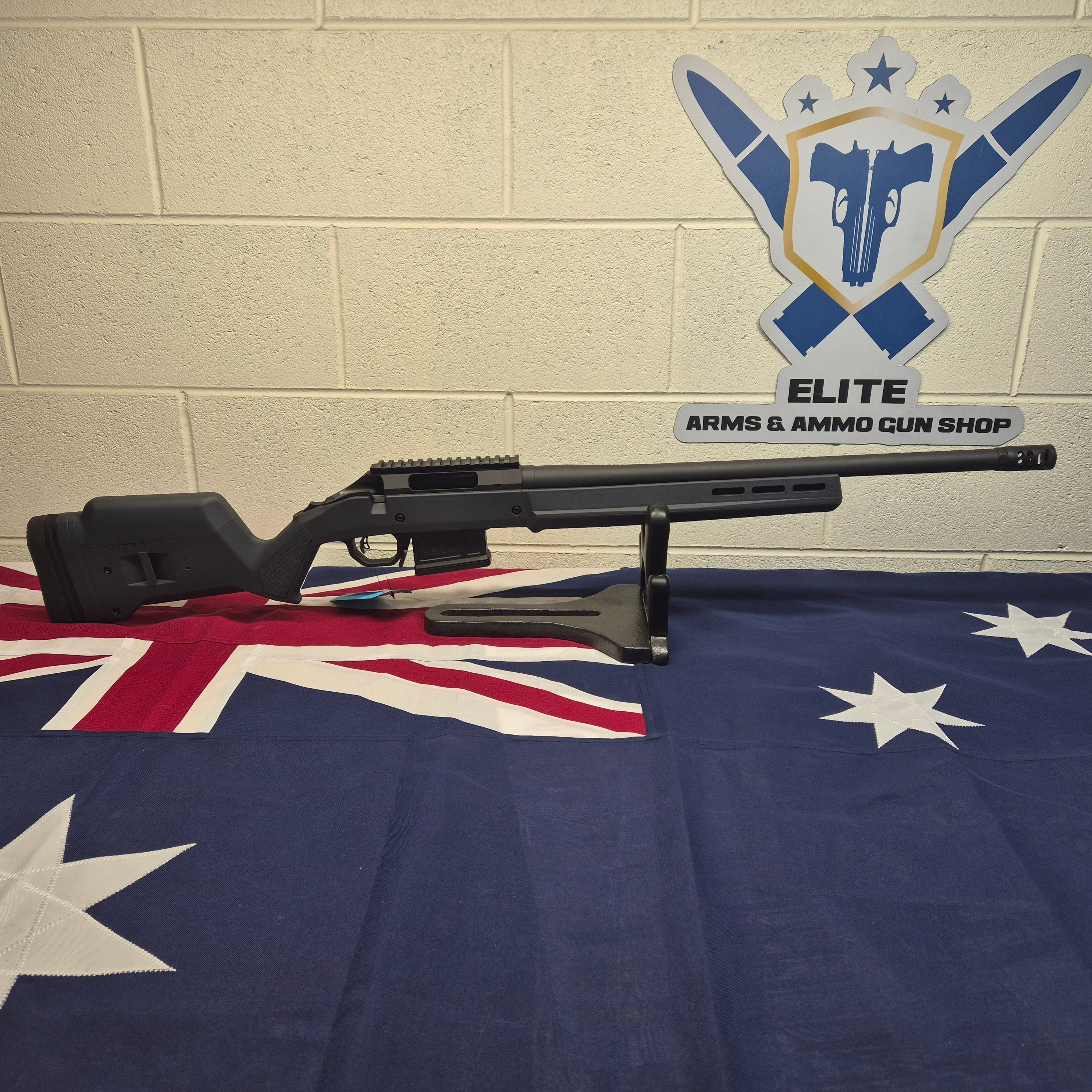 RUGER AMERICAN 308WIN 5RD GRAY MAGPUL STOCK & MUZZLE BREAK
