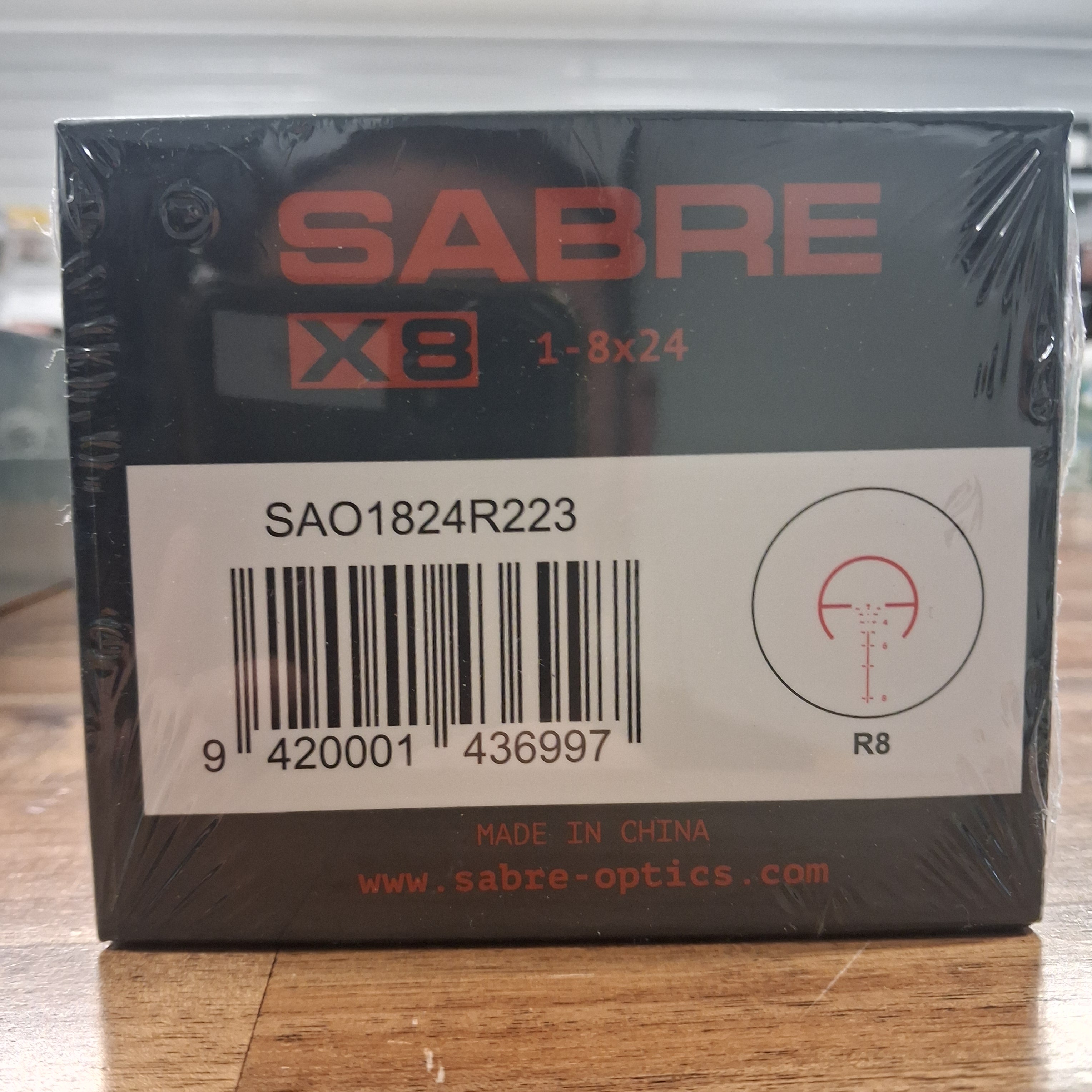 SABRE X8 1-8X24 BDC R8 RETICLE