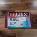 HORNADY .308 30 CAL 175 GR SUB-X 100 PK