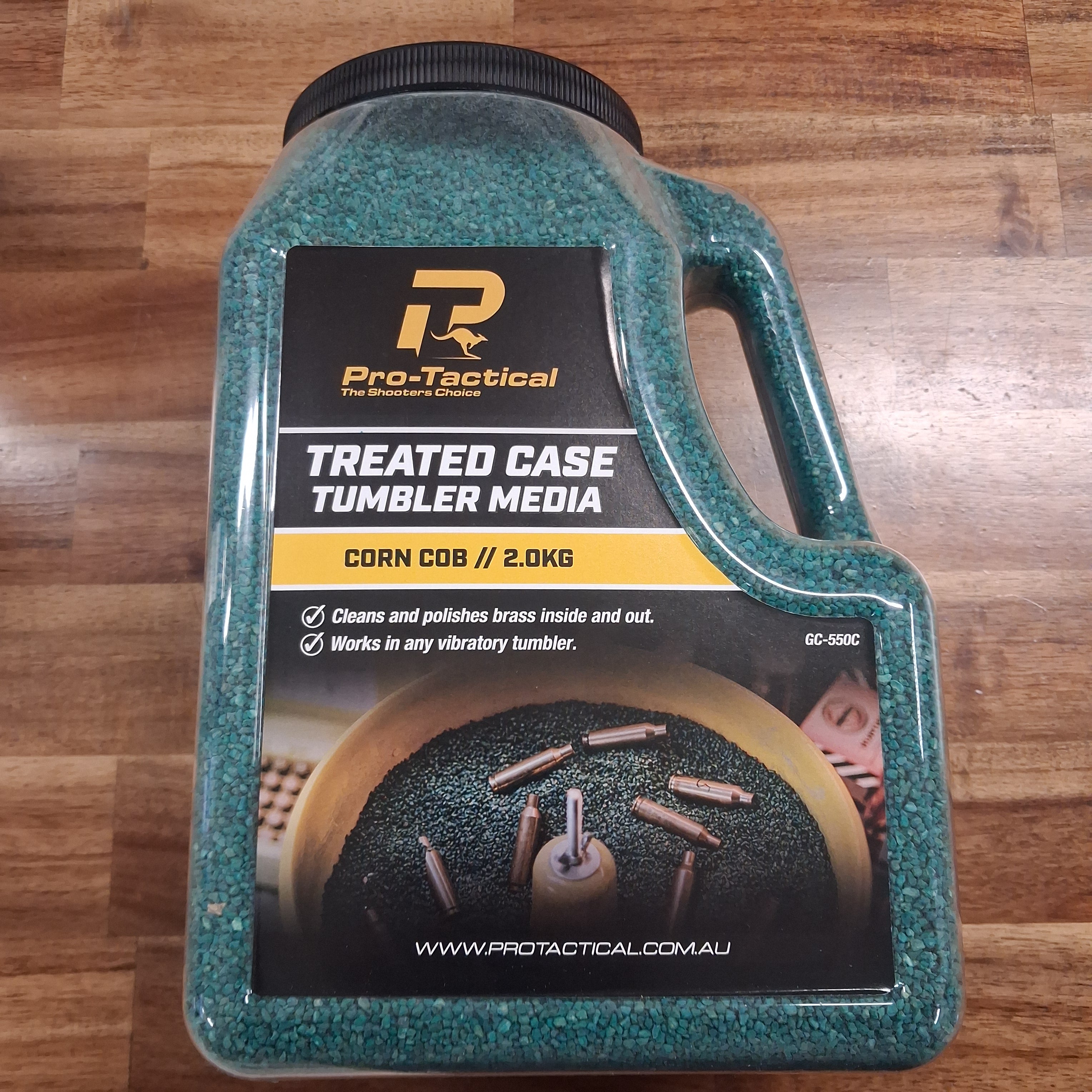 PRO-TACTICAL CASE TUMBLER MEDIA - TREATED CORN COB - 2KG