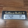 S&B 6.5X55 SE 140 GR SP 20 PK