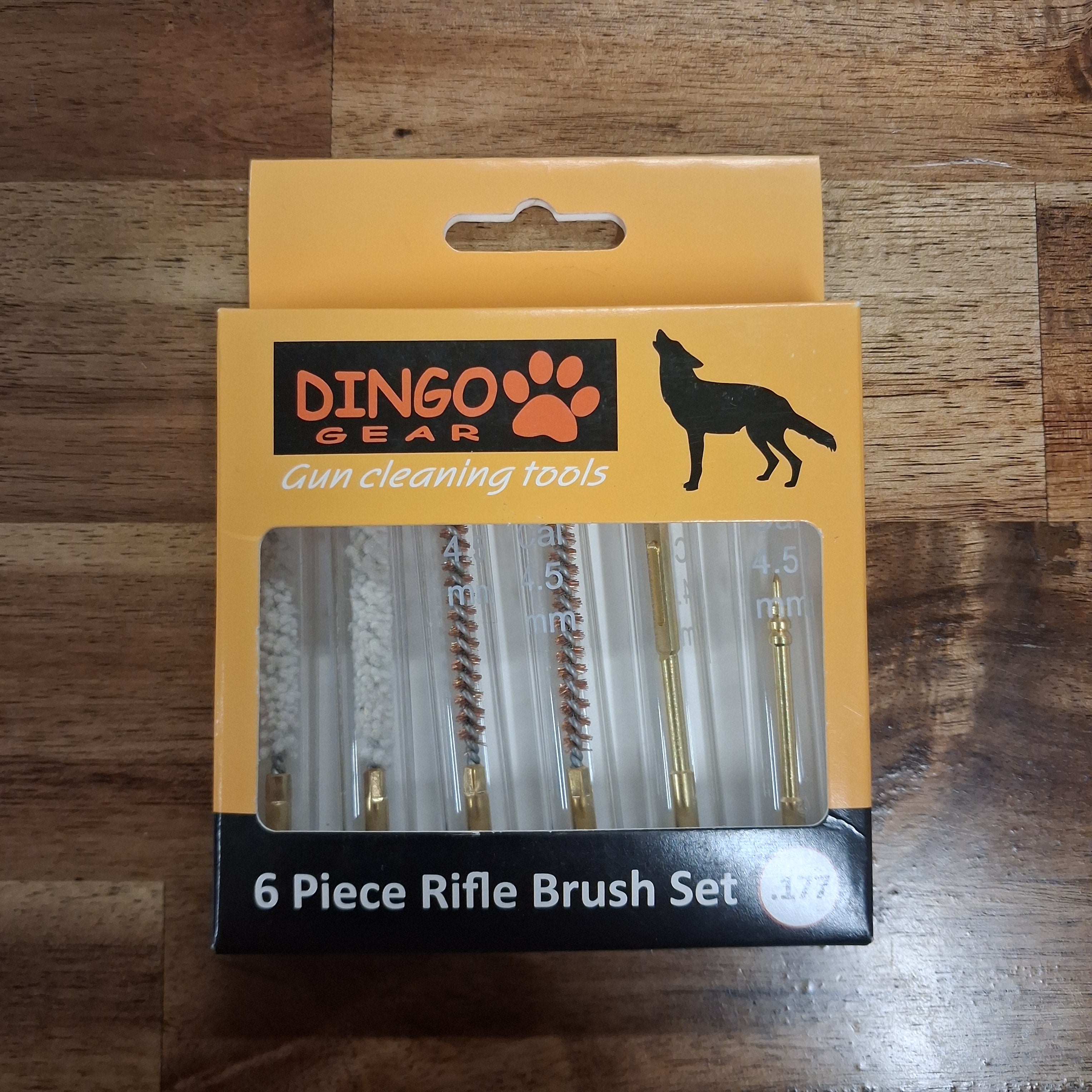 DINGO GEAR BRUSH SET .177 CAL RIFLE 6PC
