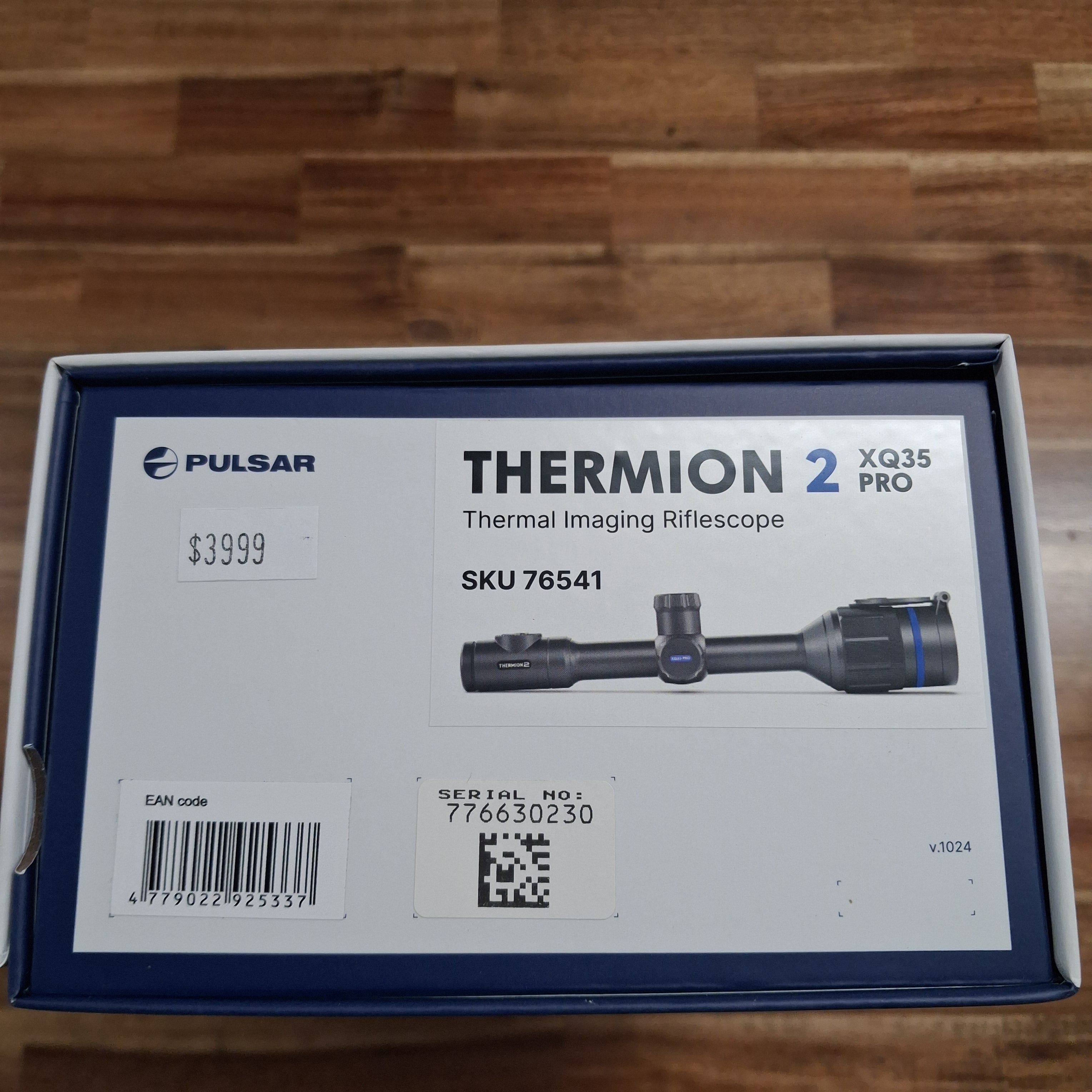 PULSAR THERMION 2 XQ35 PRO THERMAL RIFLE SCOPE RRP $3999 384X288, <18MK, 17UM, 1350M