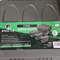 RIDGETEK 4PC. AMMO BOX & LGE CRATE OD GREEN (3 CARTON) INC PADLOCK