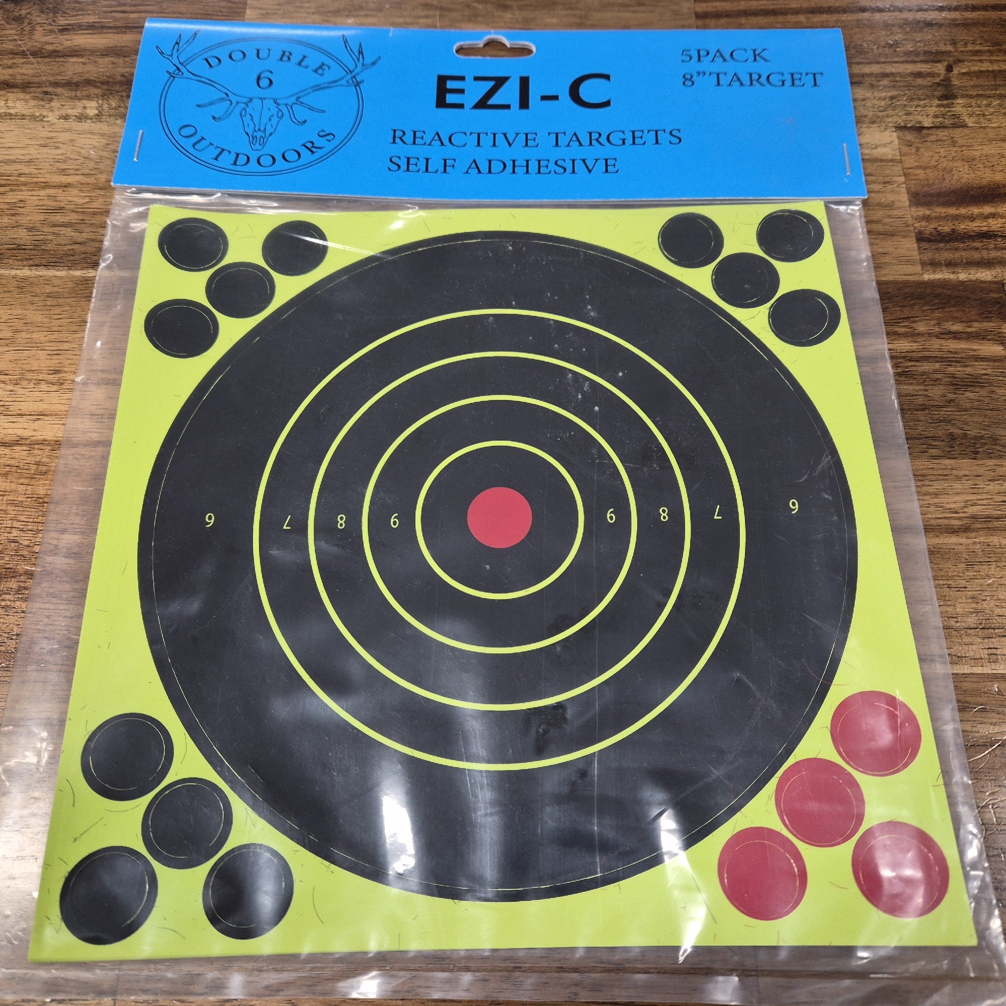 DOUBLE 6 OUTDOORS 8" TARGETS 5 PACK