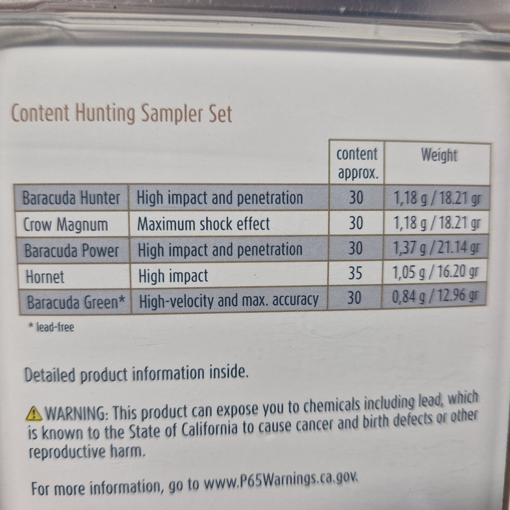 H&N HUNTER SAMPLER PK 177AIR
