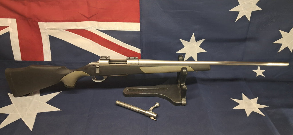 WEATHERBY VANGUARD 243WIN STAINLESS SYNTHETIC WITH WEAVER BASES