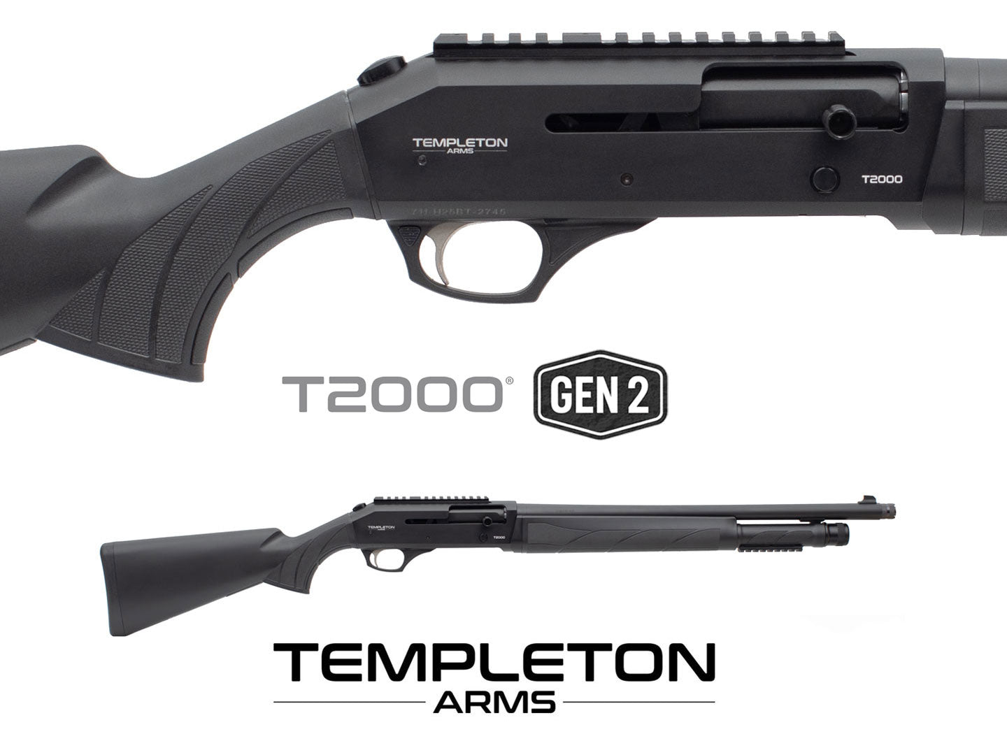 TEMPLETON ARMS T2000 TACTICAL BLACK - GEN2 (12 GAUGE, 5+1, 20", RIGHT HAND)