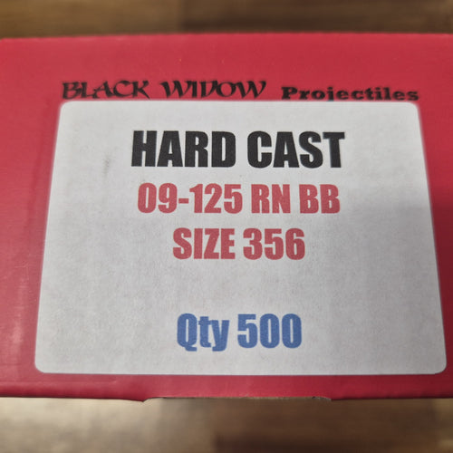 BLACK WIDOW 09-125 RN BB SIZE 356 - 9MM/.38 SUPER 125GN ROUND NOSE 500PK