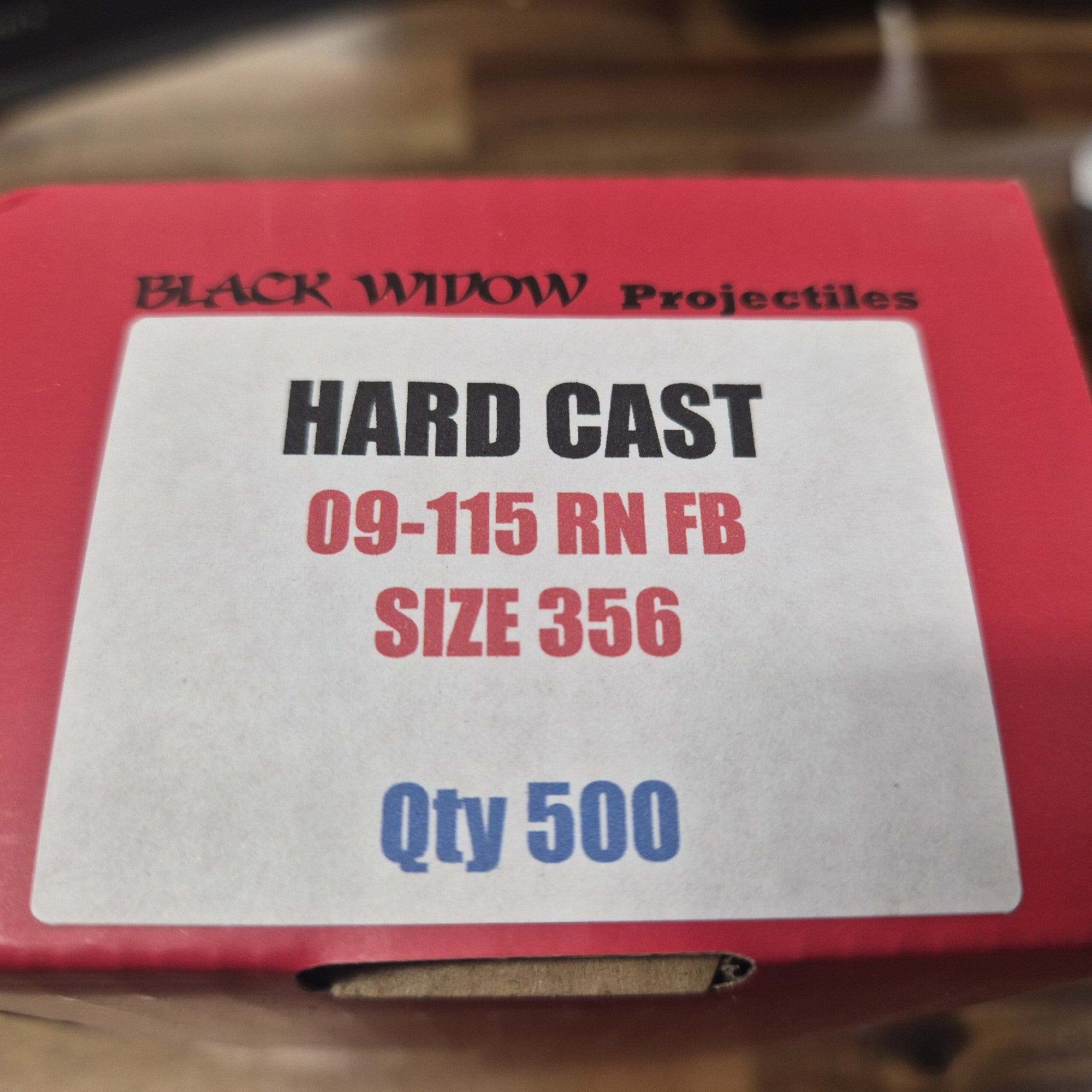 BLACK WIDOW 09-115 RN FB SIZE 356 - 9MM/.38 SUPER 115GN ROUND NOSE 500PK