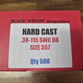 BLACK WIDOW .38-115 SWC BB SIZE 357 - .38 115GN SEMI WADCUTTER 500PK