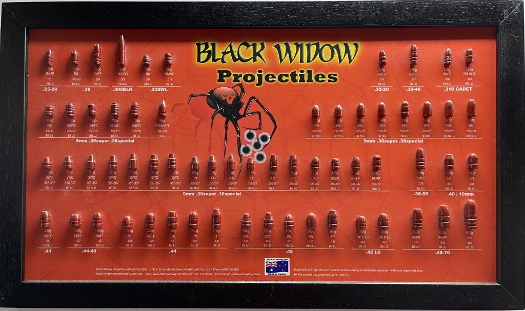 BLACK WIDOW BULLET BOARD