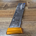 CZ SHADOW 2 MAGAZINE CHROME WITH ORANGE EXTENDED BASE PLATE 10RD (ACT COMPLIANT)