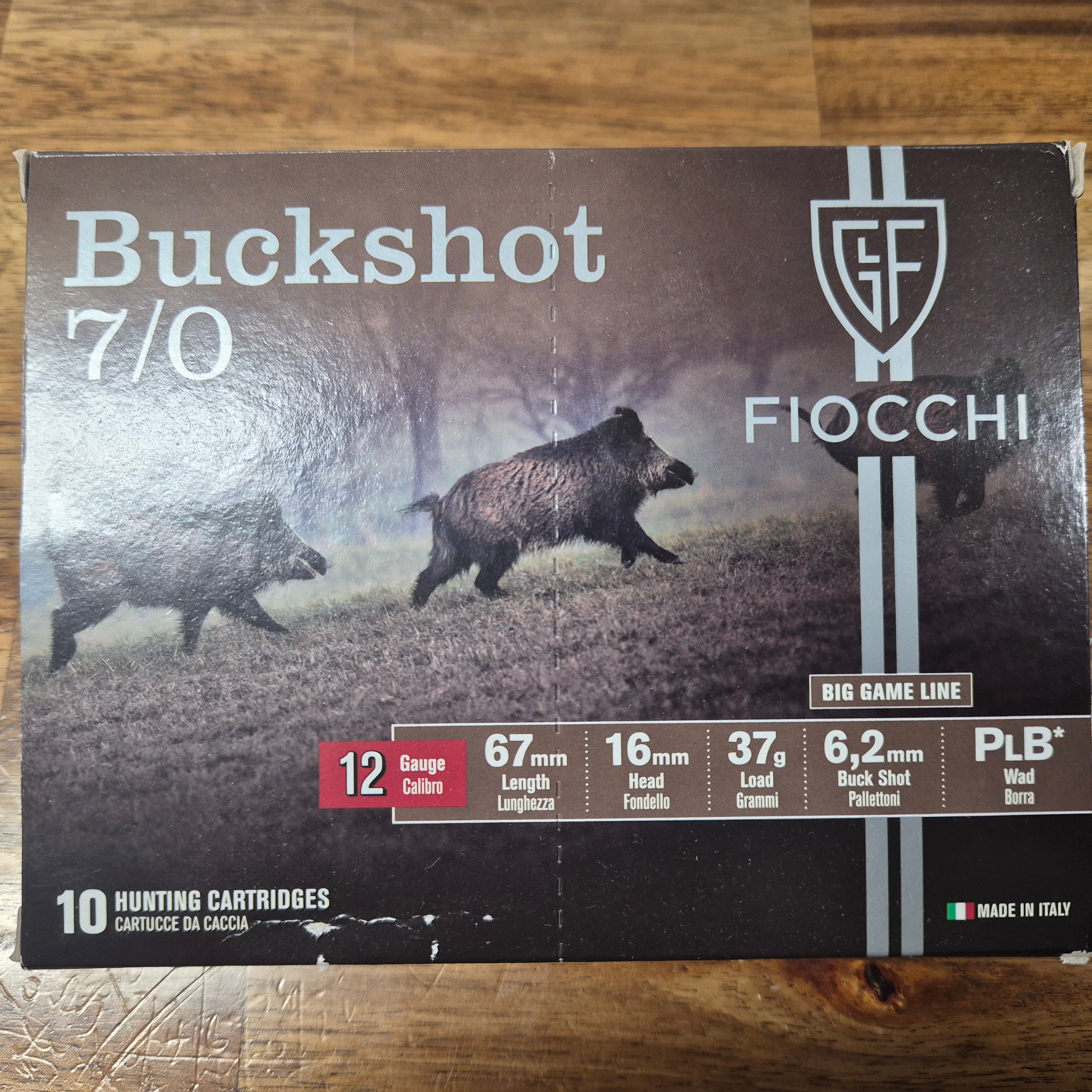 FIOCCHI 12G BUCKSHOT SSSG 37GM 26 PELLET 6.2MM 10 PKT