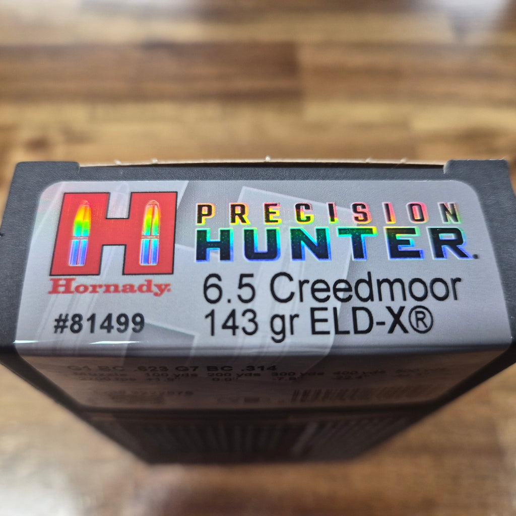 HORNADY 6.5 CREEDMOOR 143 GR ELD-X PH 20 PK