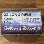 S&B 22 LR SB CLUB 40 GR LRN 50 PK 1066FPS