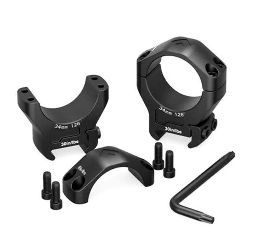 ARKEN HALO TI TITANIUM SCOPE RINGS 30MM 1.26"