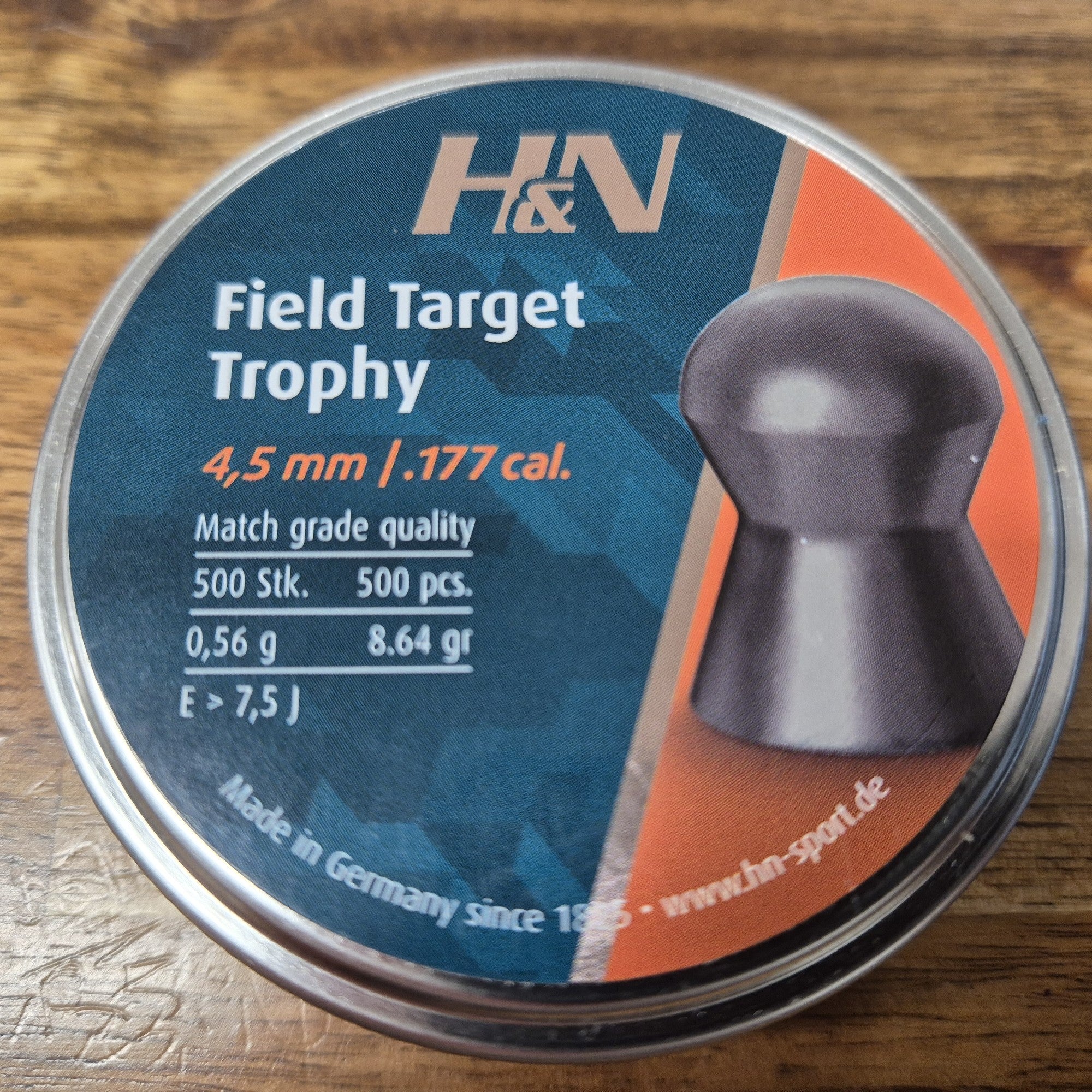 H&N FIELD TROPHY TARGET 177AIR HEAD SIZE (4.51) 500PK 8.64GR