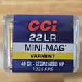 CCI 22LR MINI MAG 40GR SEGMENTED HP 100PK