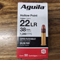 AGUILA 22LR HV HP 38GR AMMUNITION 50PK